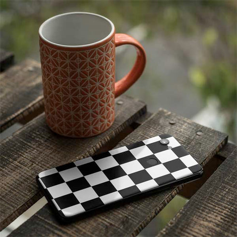 Black and White Checkered Google Pixel 3a XL Skin